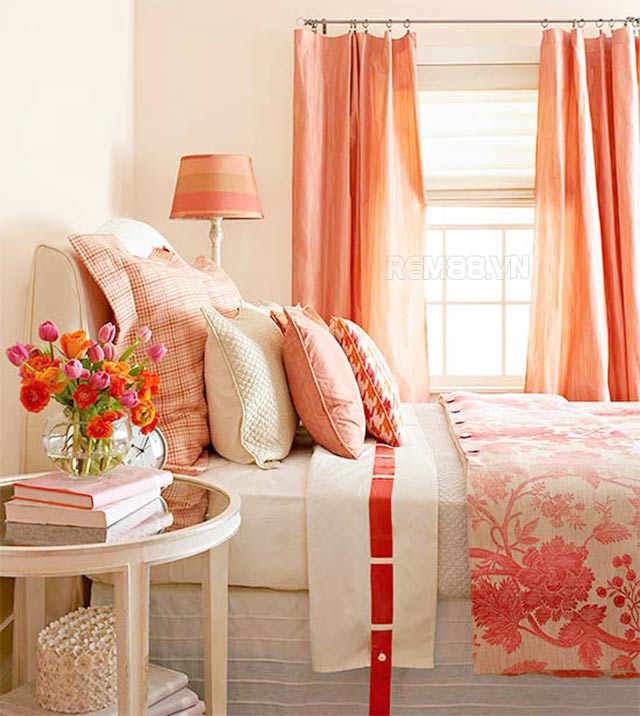 Trang hoàng nhà cửa với những mẫu rèm cửa màu cam xinh thật xinh