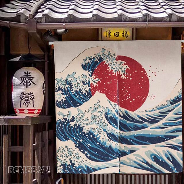 Rèm cửa Noren là mẫu rèm đặc trưng chuẩn phong cách Nhật Bản