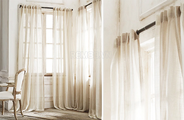 Mẫu rèm Linen được yêu thích bởi sự đơn giản và mộc mạc
