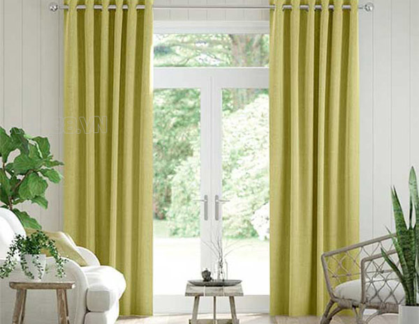 Rèm vải cửa sổ màu vàng đẹp RV05