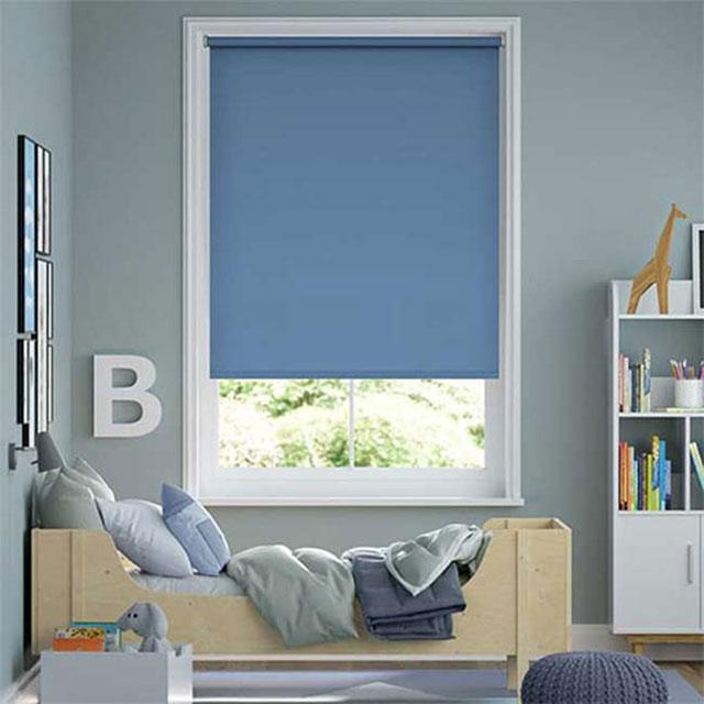 Rèm cuốn cửa sổ hiện đại RC13 màu xanh dương đẹp mắt được người dùng yêu thích
