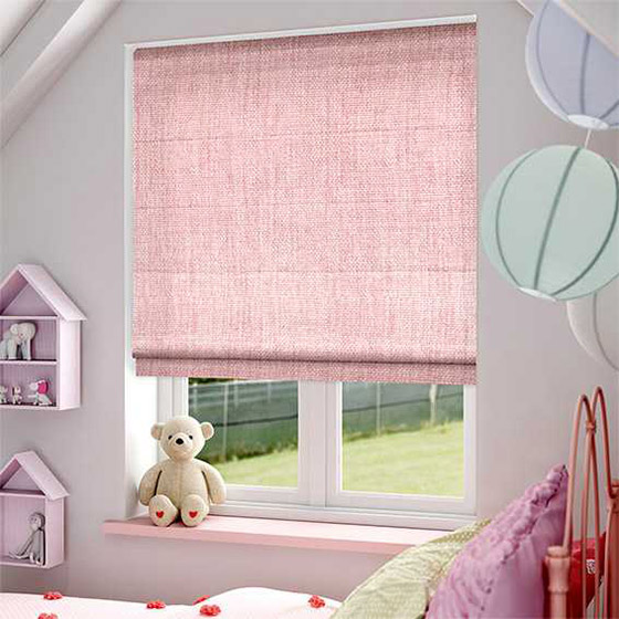 Rèm Roman phòng ngủ đẹp màu hồng RRM08
